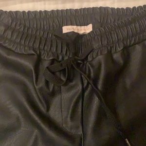Like new faux leather joggers